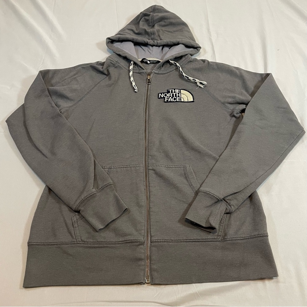 The North Face Gray Full-Zip Hoodie‎ with Logo